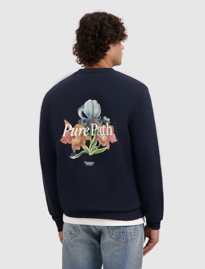Afbeelding van 26010309 - 57 - Crewneck Sweater  - Trio of Flowers - Pure Path